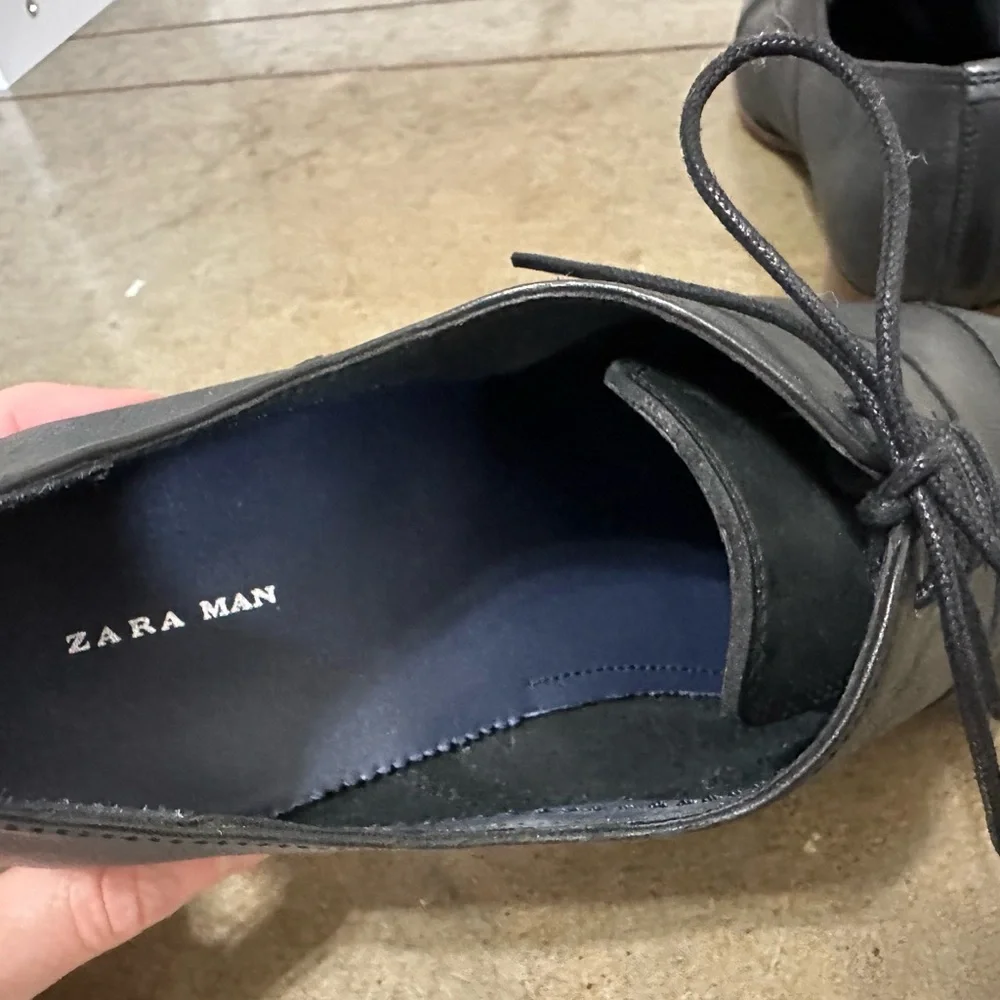 Zara Man Elegant Black Men's Oxford Shoes